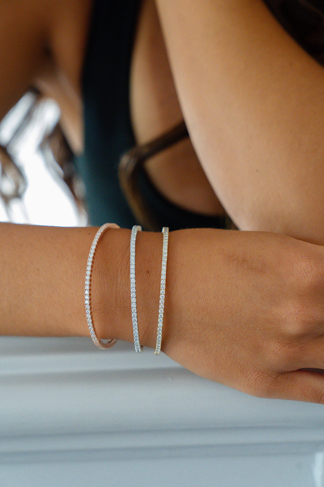 Flexible Diamond Tennis Bangle