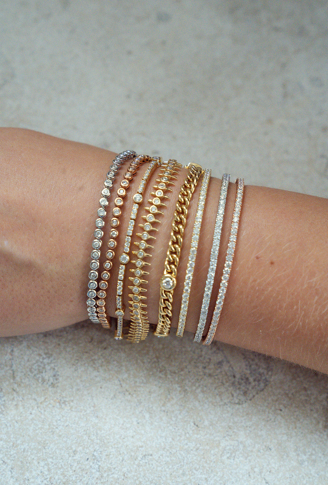 Segmented Diamond Tennis Bracelet