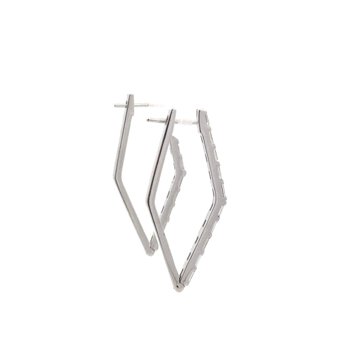 Geometric Diamond Drop Earrings
