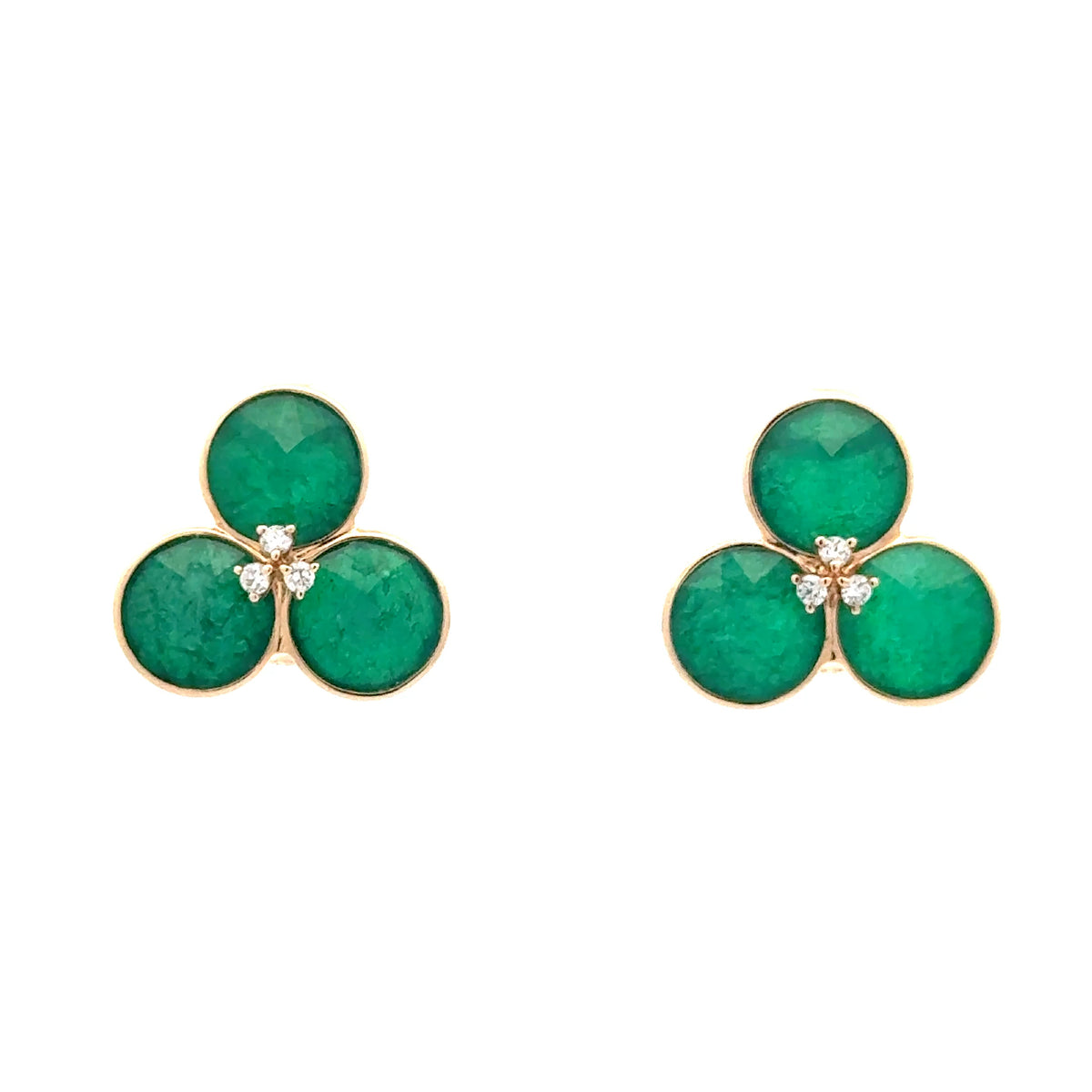 Emerald Trio Bloom Earrings