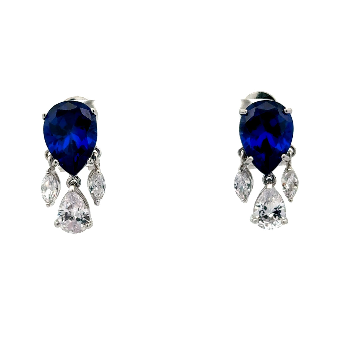 Blue Sapphire Drop Earrings