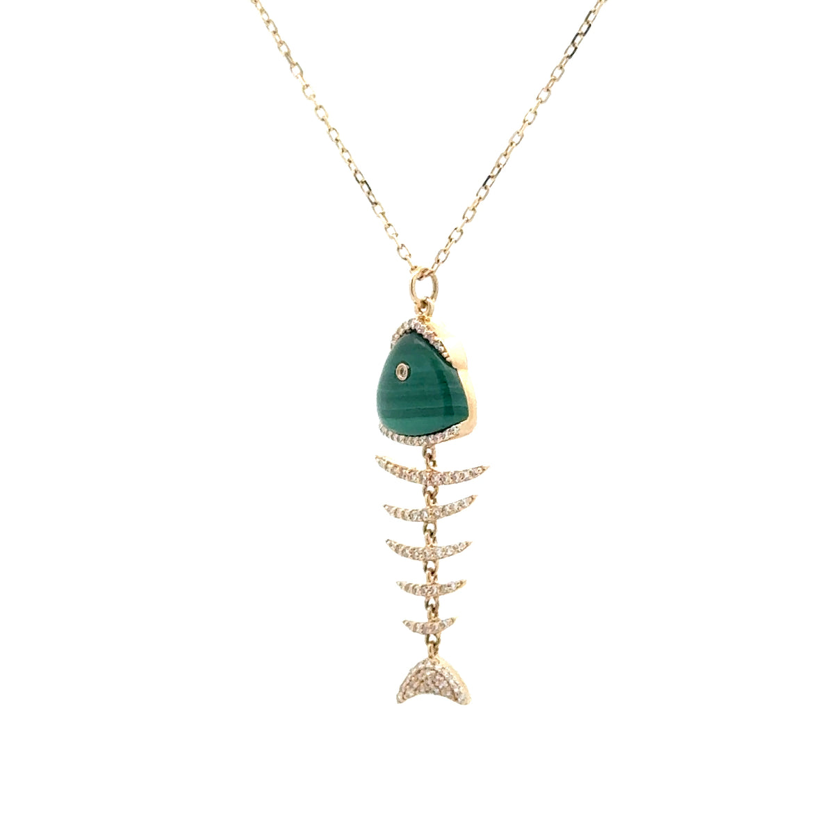Malachite Pesce Necklace