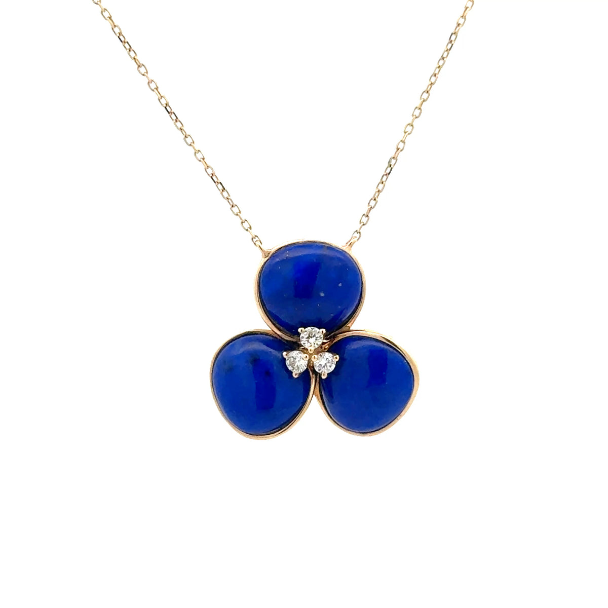 Lapis Lazuli Trio Bloom Necklace