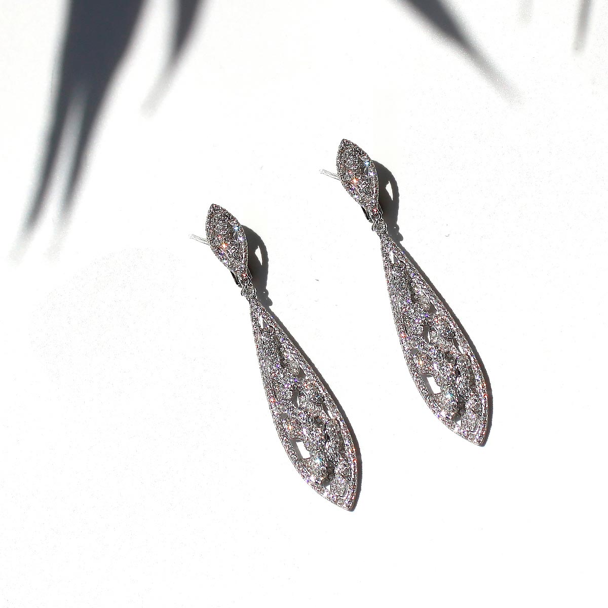 Avera Long Diamond Earrings