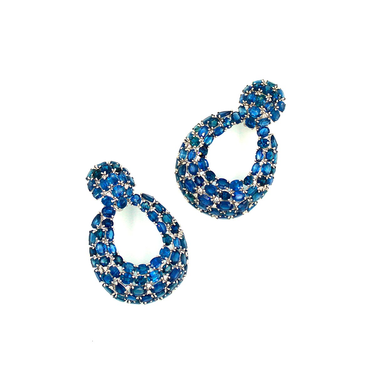 Bella Blue Sapphire and Diamond Earrings