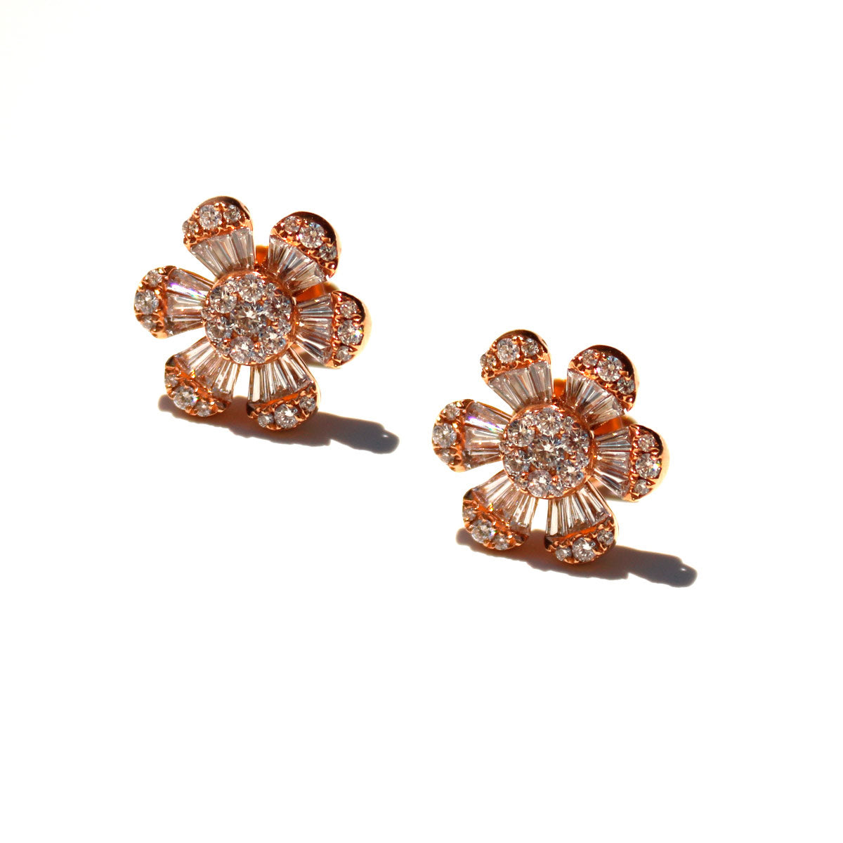 Fiore Diamond Flower Earrings