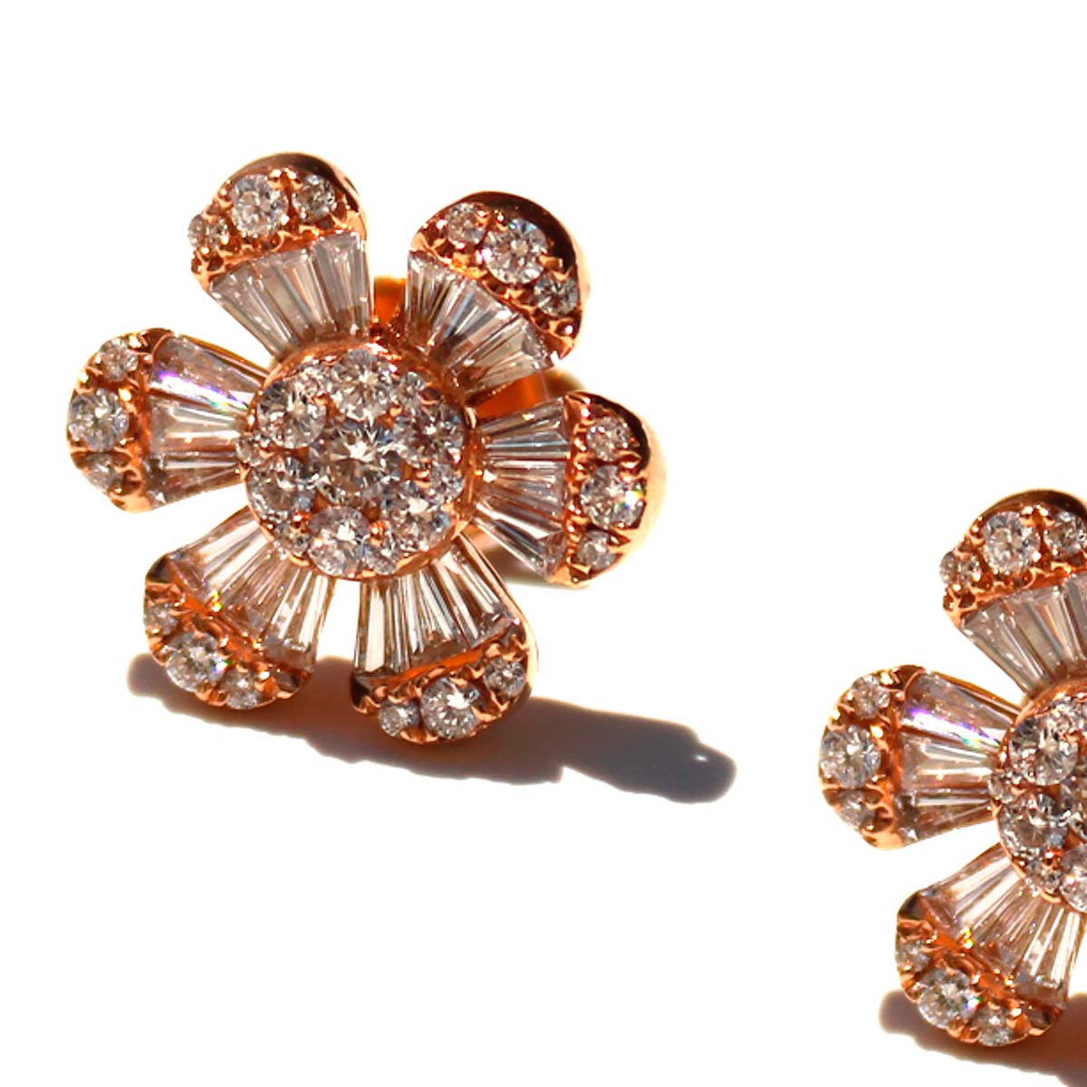 Fiore Diamond Flower Earrings