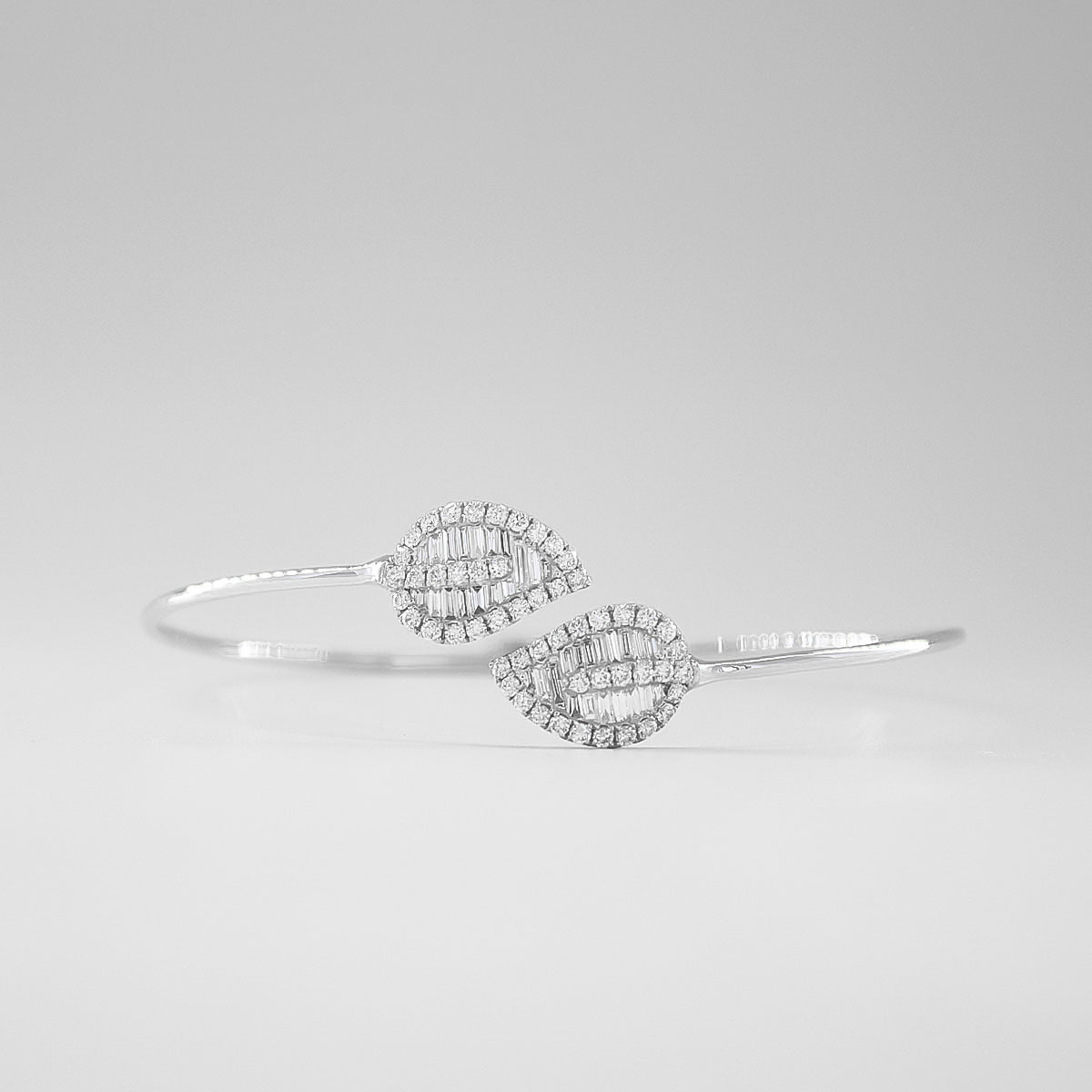 Double Leaf Diamond Cuff