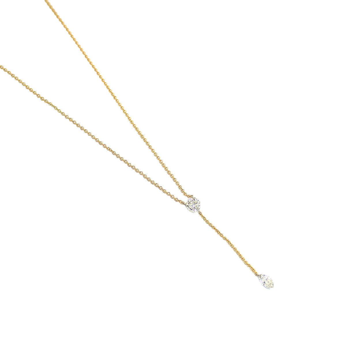 Laza Diamond Lariat Necklace