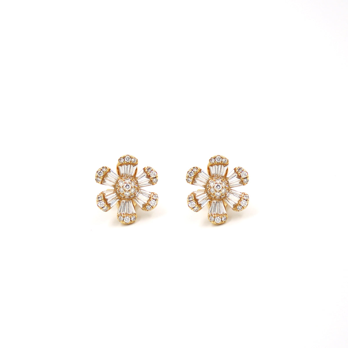 Fiore Diamond Flower Earrings