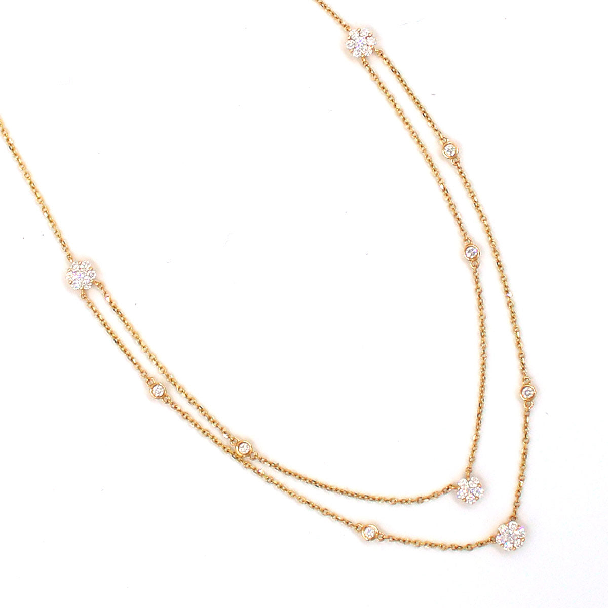 Fiore Diamond Flower Necklace