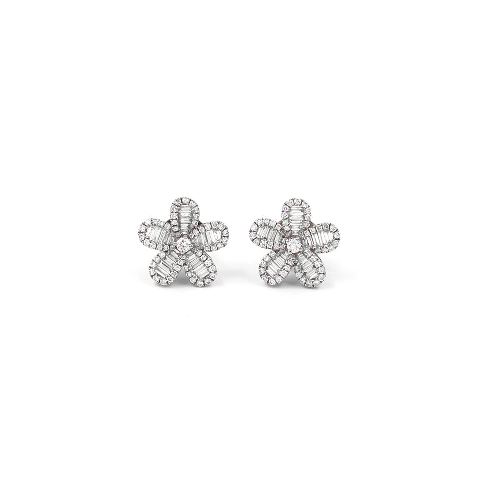 Fiore Diamond Flower Earrings