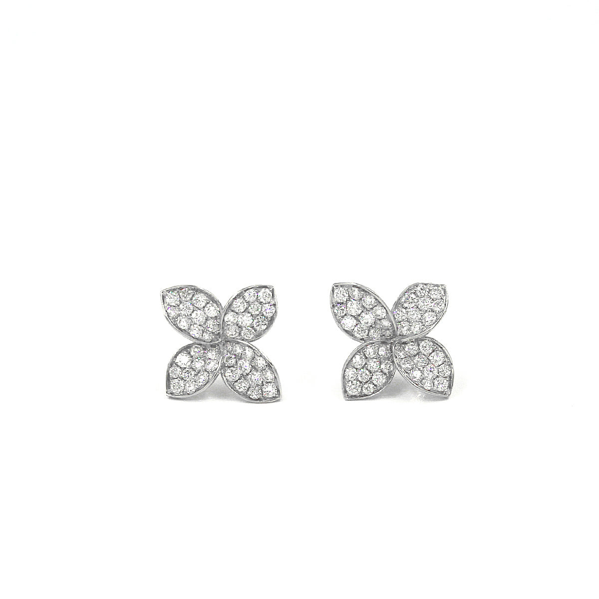 Fiore Diamond Flower Stud Earrings