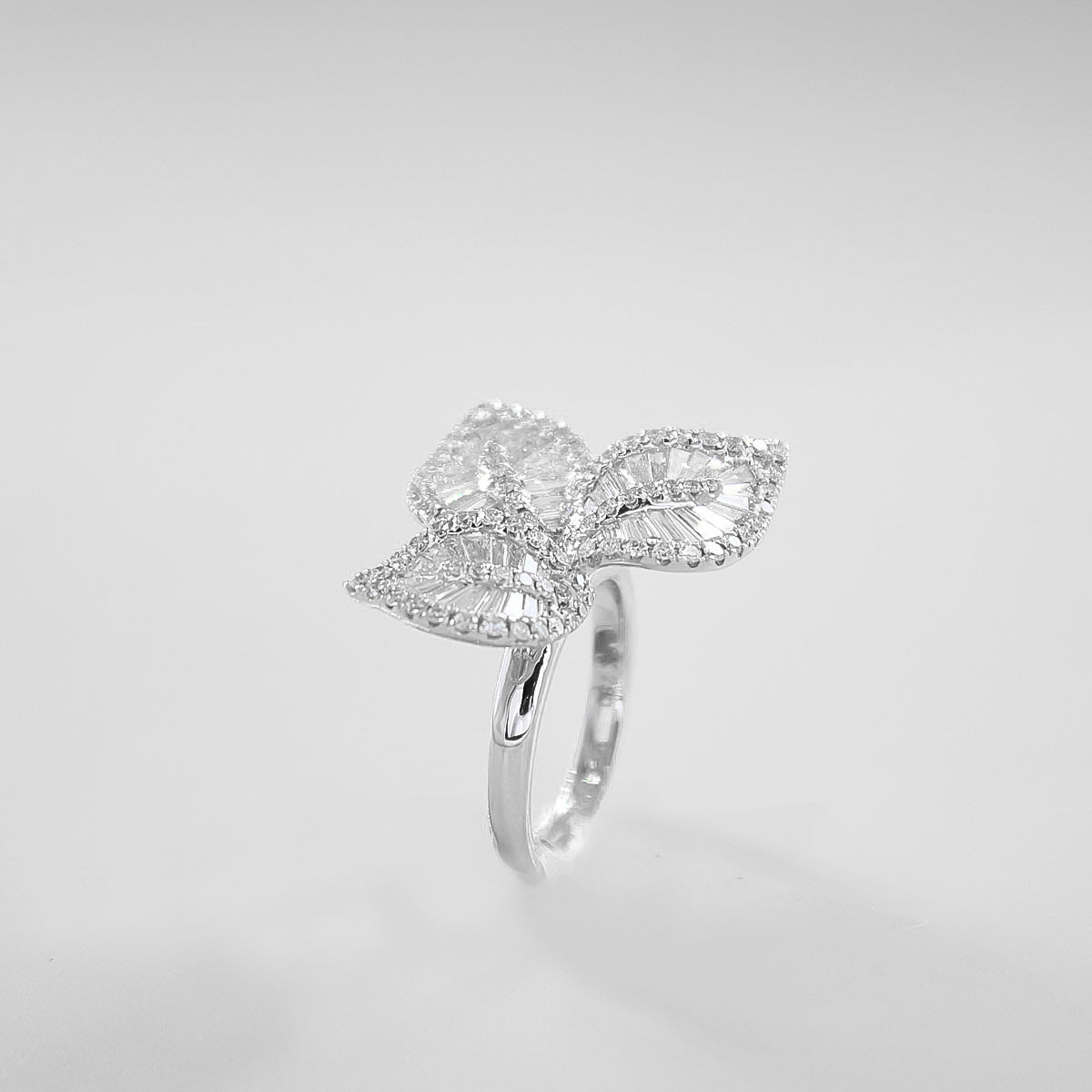 Triple Leaf Diamond Ring