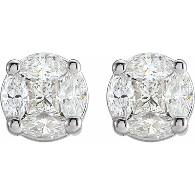 Diamond Illusion Studs
