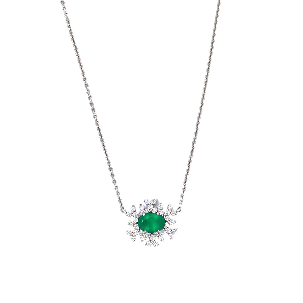 Neve Emerald and Diamond Necklace