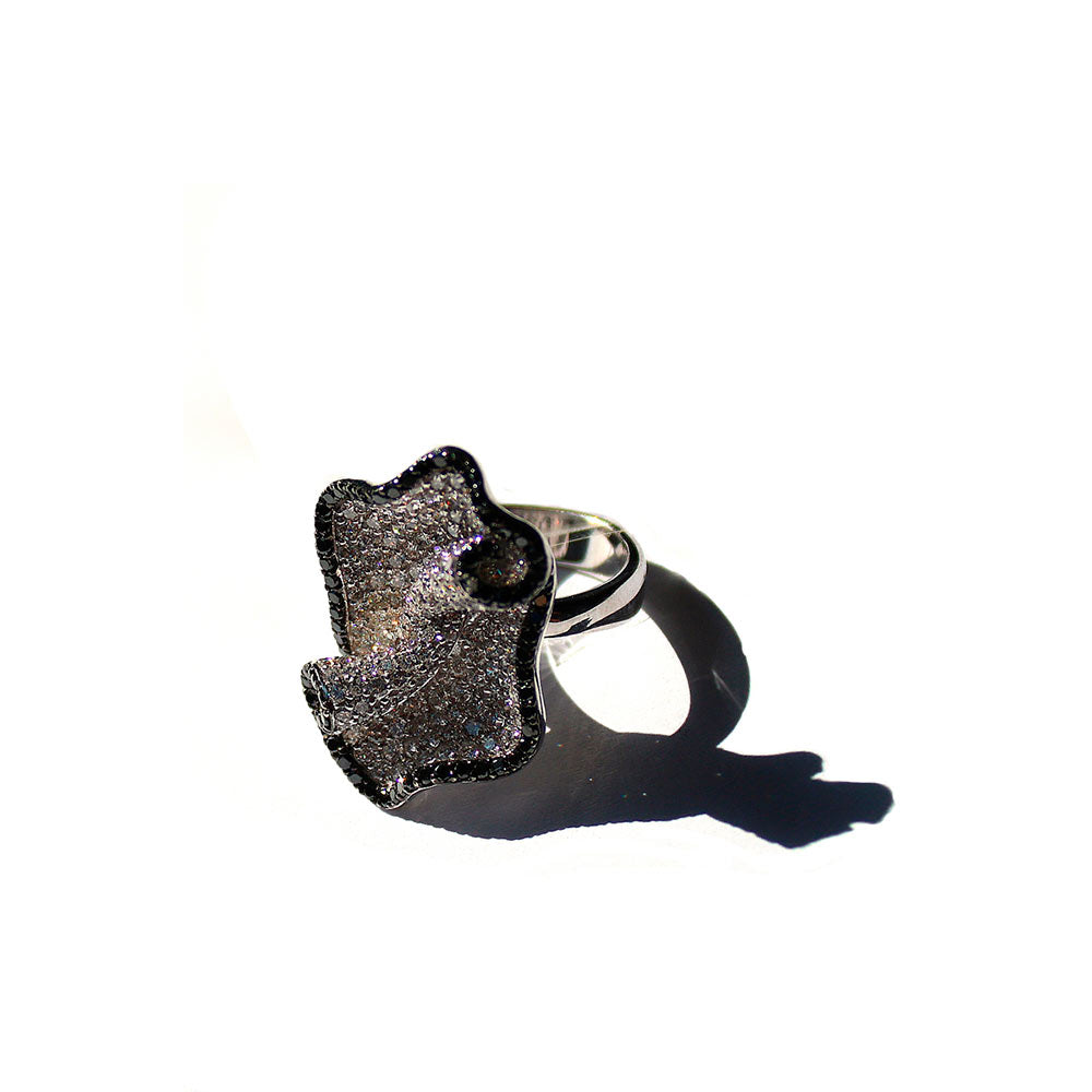 Onda Black Diamond Ring