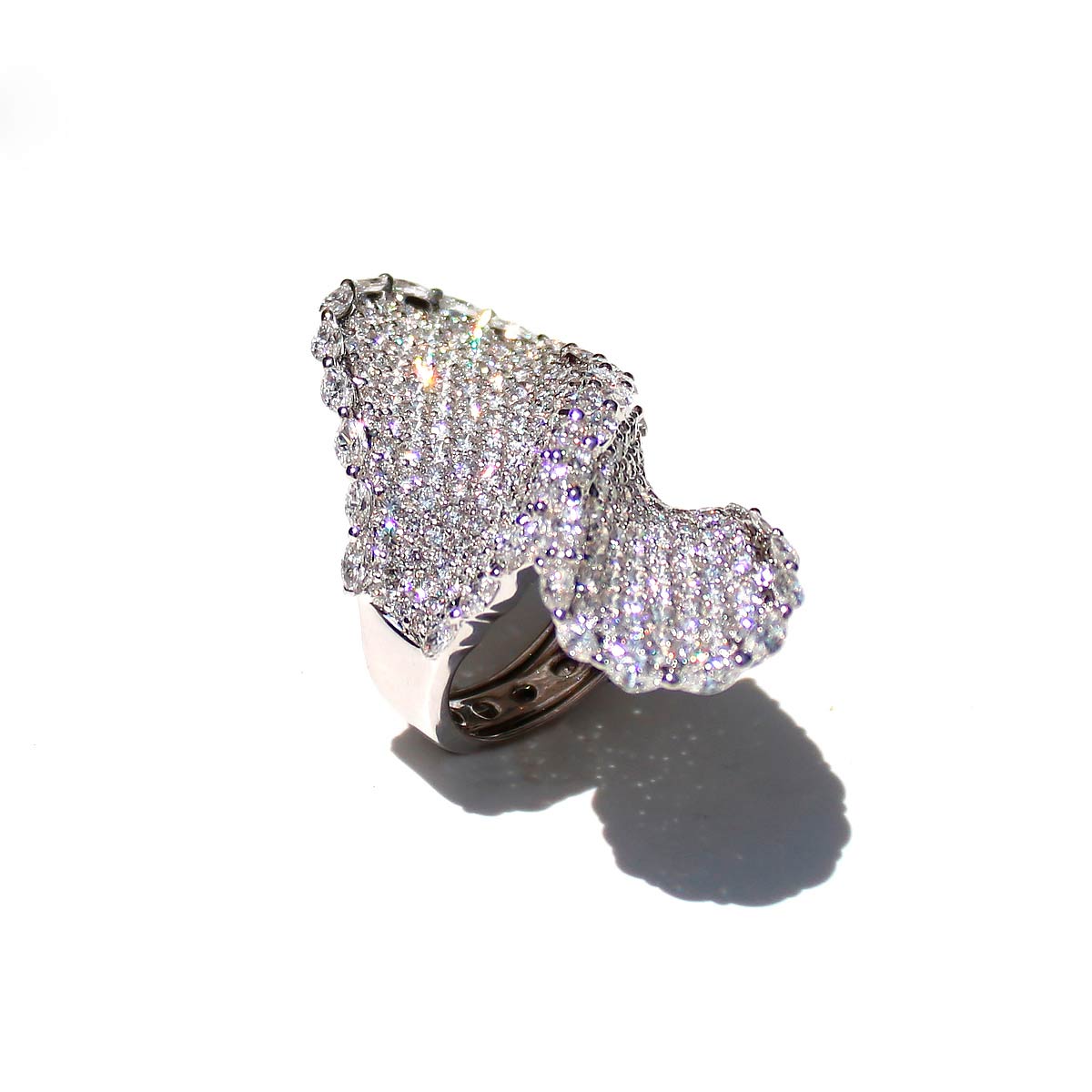 Onda White Diamond Ring