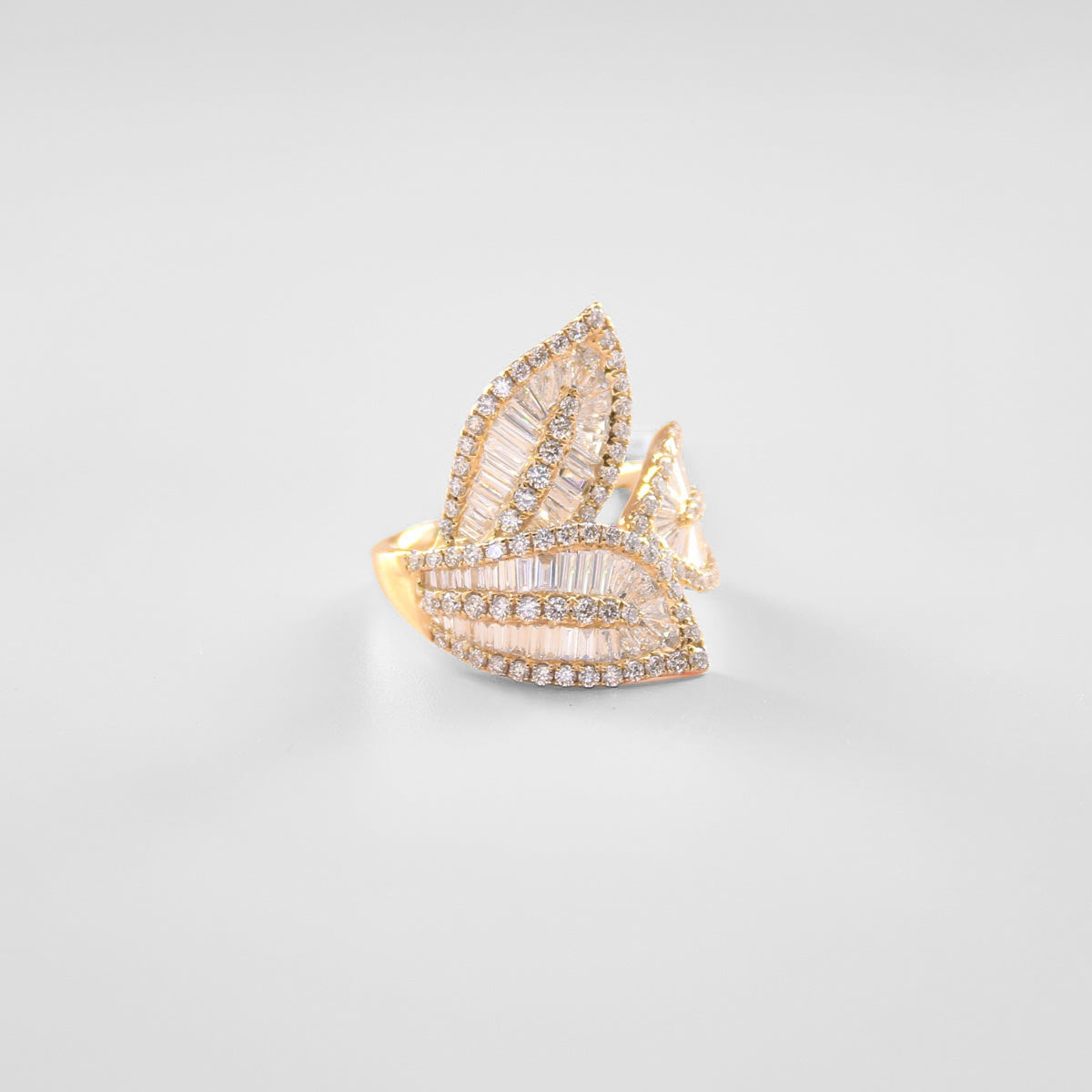 Triple Leaf Diamond Ring