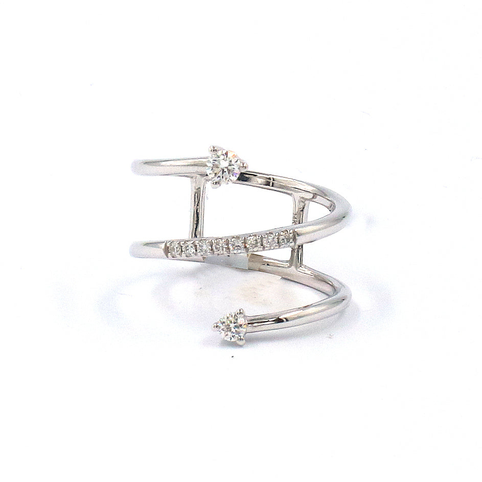 Diamond Spiral Ring