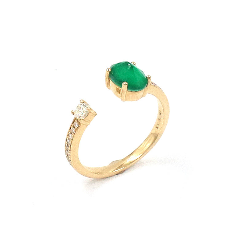 Signature - Emerald & Diamond Toi et Moi Ring