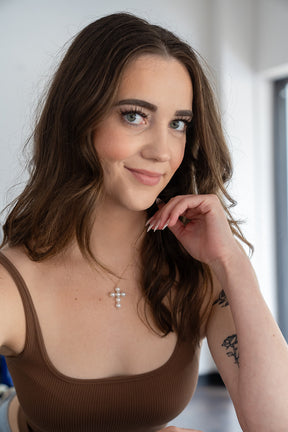 Pearl Cross Necklace