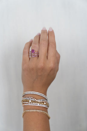Cupcake Bezel-Set Tennis Bracelet