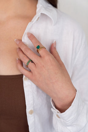 Domed Gemstone Ring