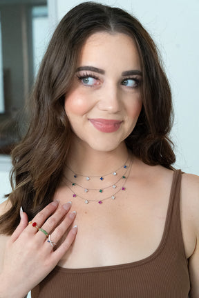 Blue Sapphire and Diamond Lucky Necklace