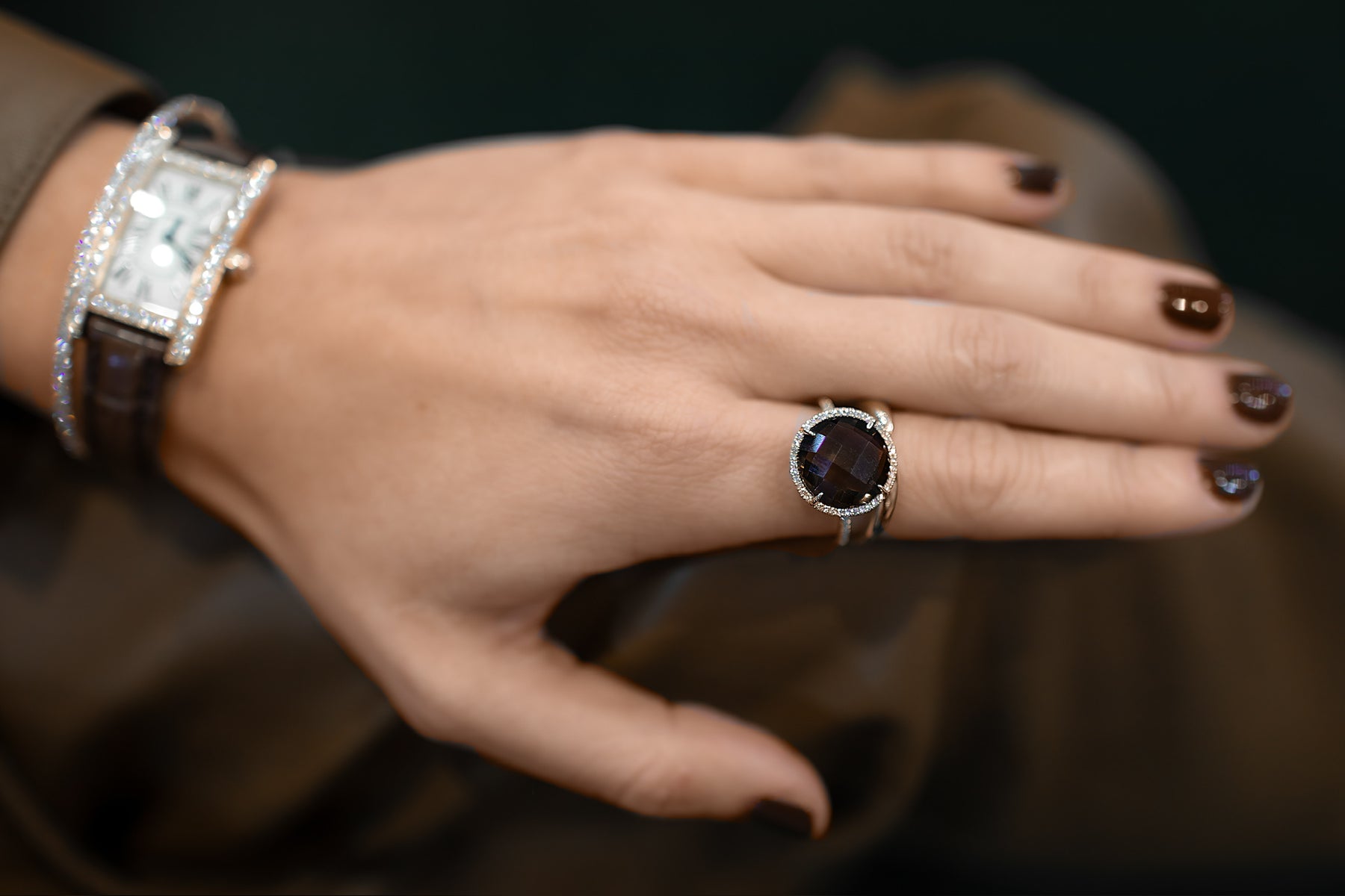 Signature - Smokey Quartz and Diamond Ring