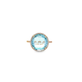 Signature - Blue Topaz and Diamond Ring