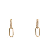 Diamond Paperclip Earrings