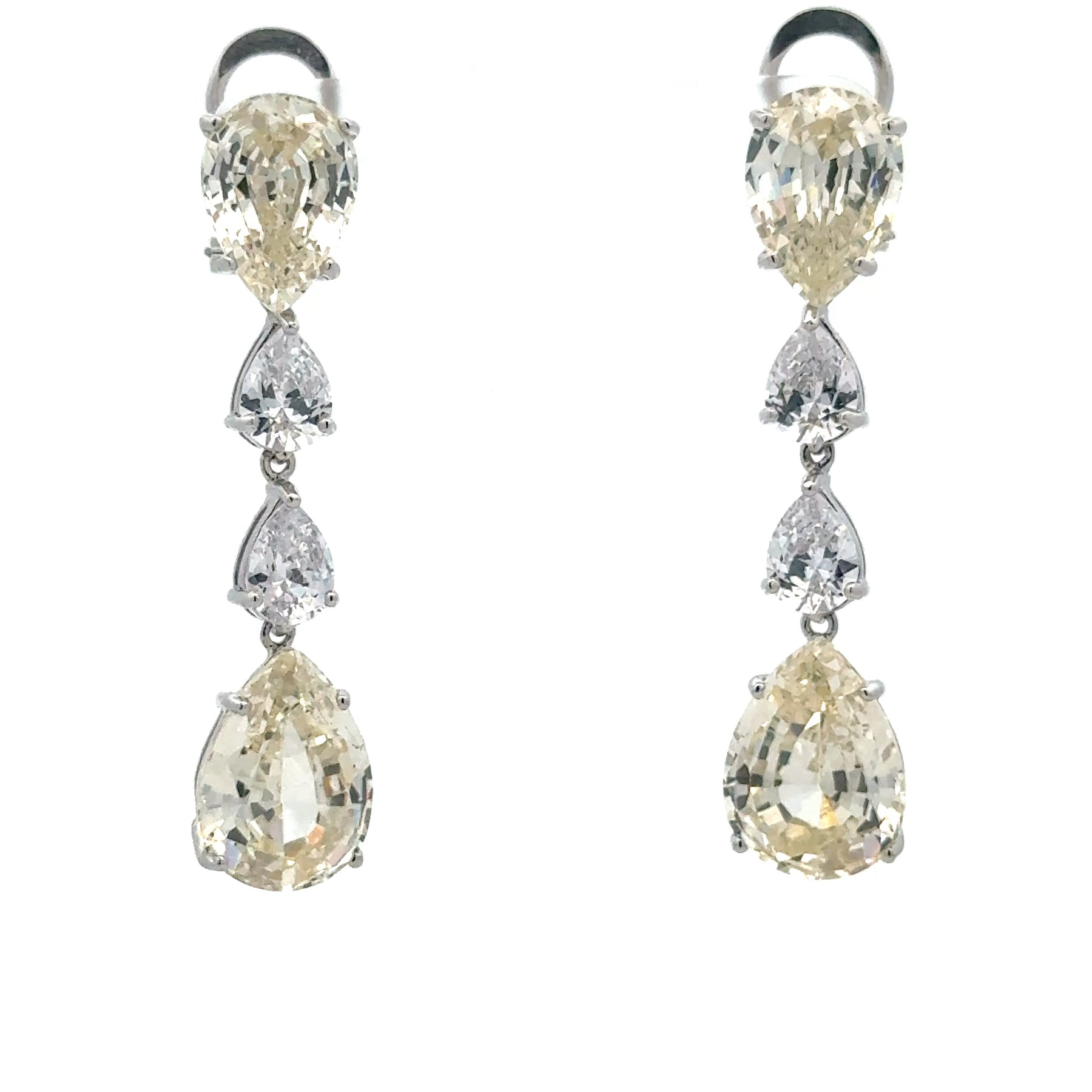 Canary Diamond Teardrop Earrings