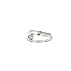 Double Band Solo Diamond Ring