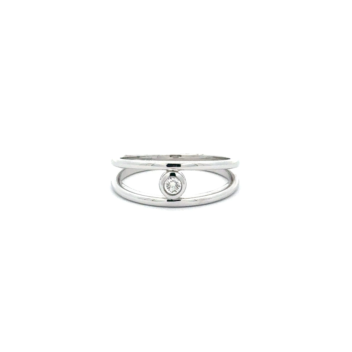 Double Band Solo Diamond Ring