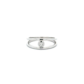 Double Band Solo Diamond Ring
