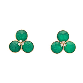 Emerald Trio Bloom Earrings