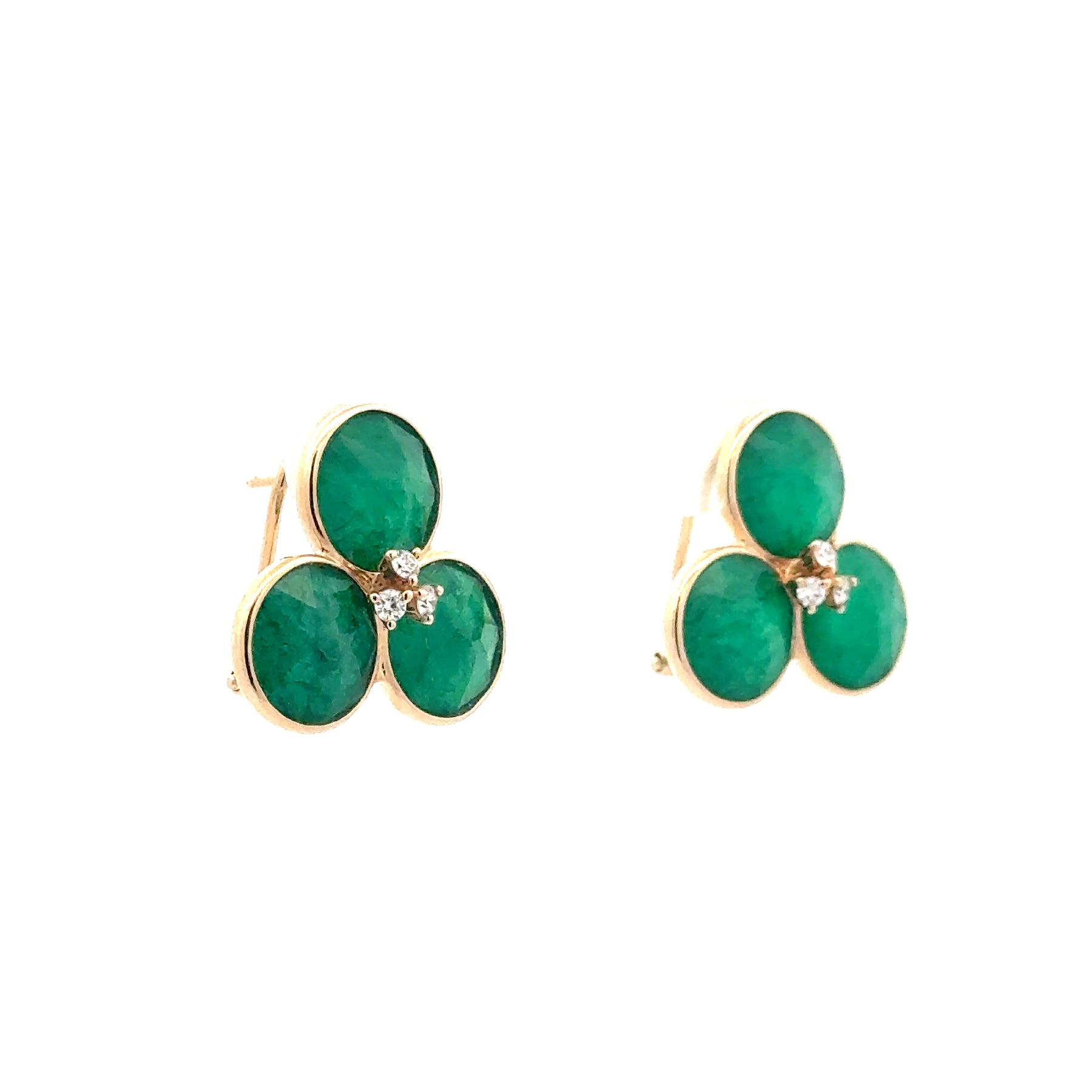 Emerald Trio Bloom Earrings