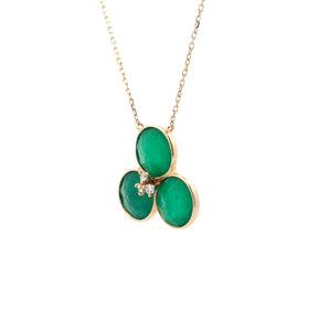 Emerald Trio Bloom Necklace