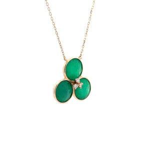 Emerald Trio Bloom Necklace