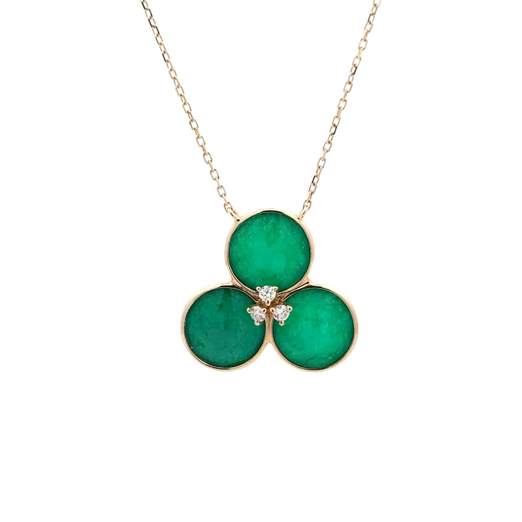 Emerald Trio Bloom Necklace