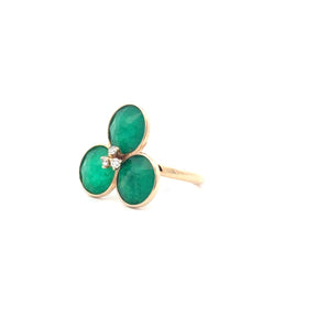 Emerald Trio Bloom Ring