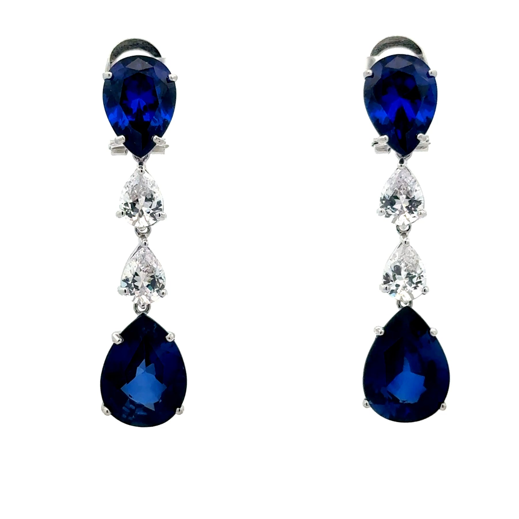 Blue Sapphire Teardrop Earrings