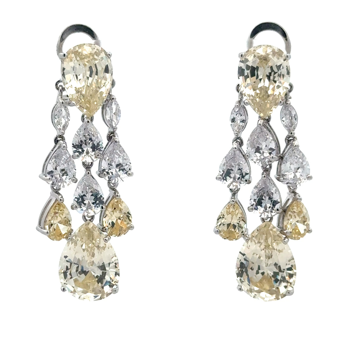 Canary Diamond Chandelier Earrings