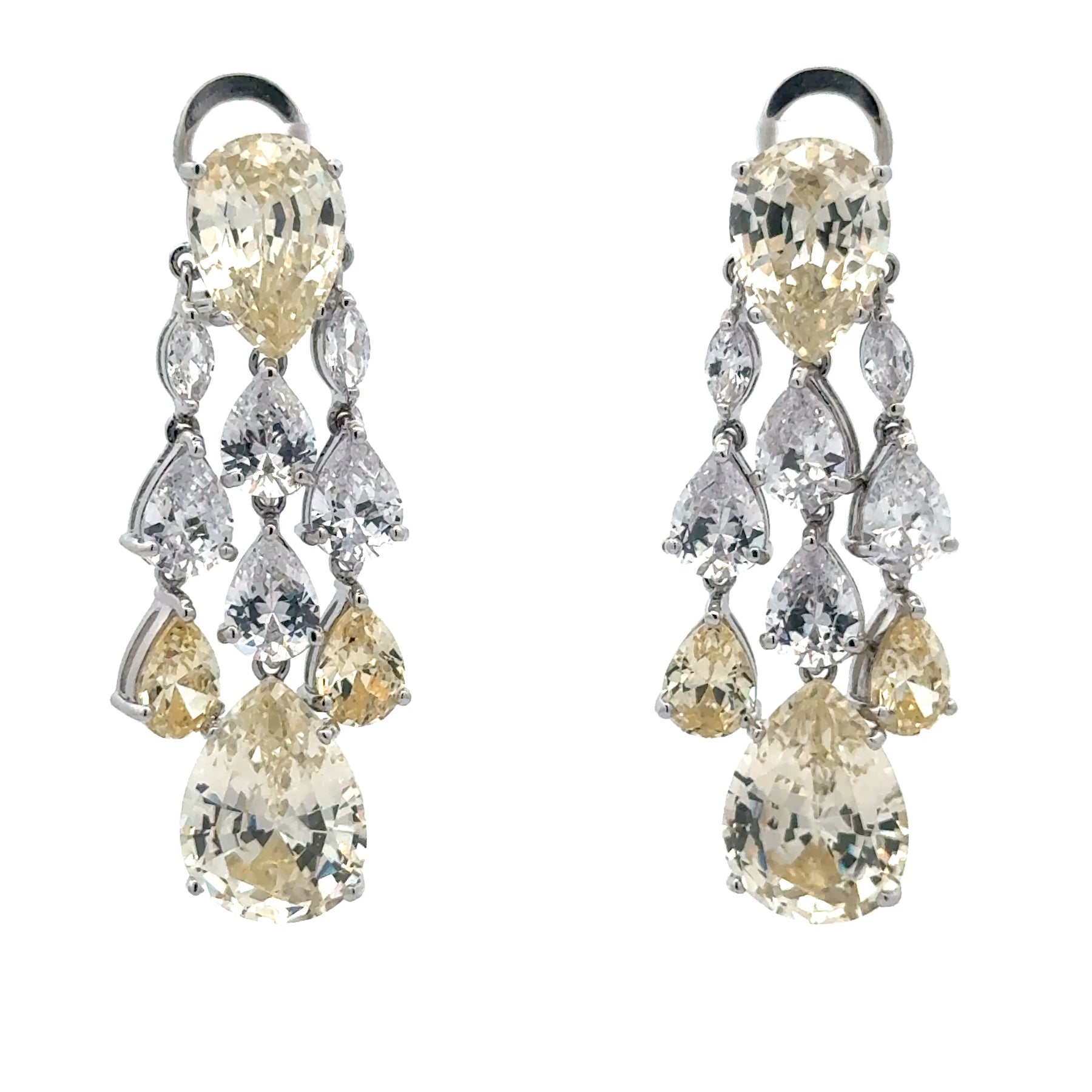 Canary Diamond Chandelier Earrings