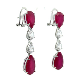 Ruby Teardrop Earrings