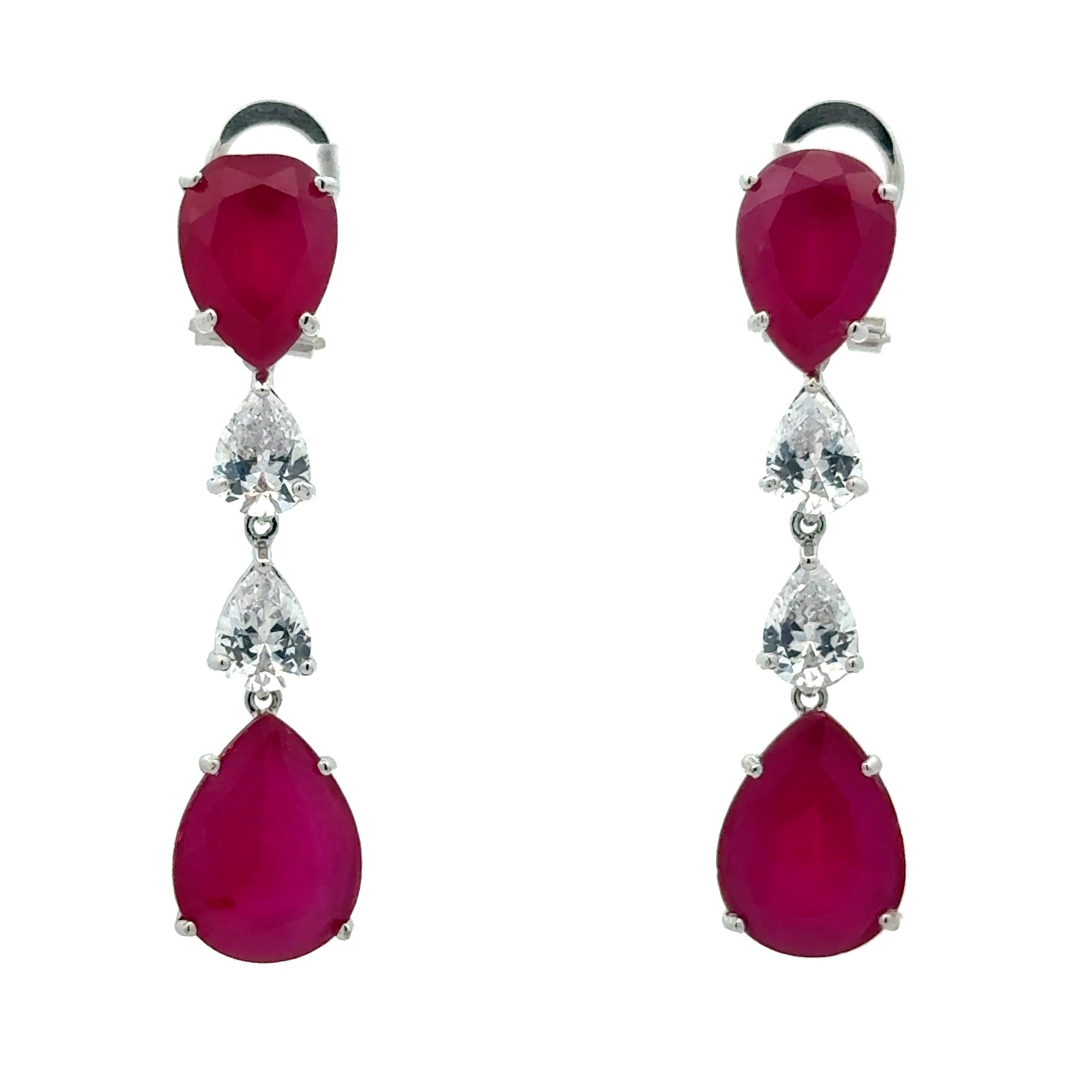 Ruby Teardrop Earrings