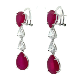 Ruby Teardrop Earrings