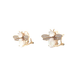 Mother of Pearl Bee Earrings