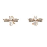 Mother of Pearl Bee Earrings